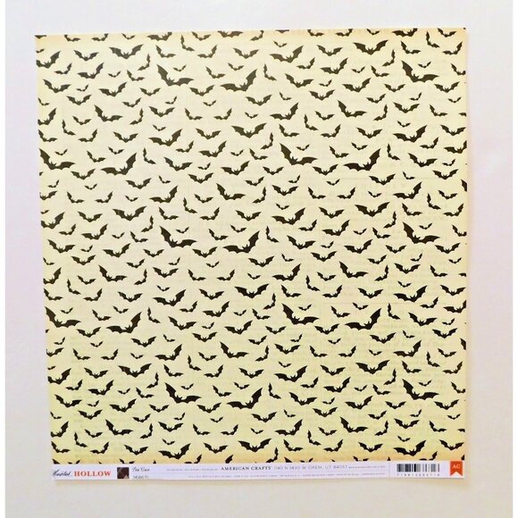 Halloween Journal Scrapbook Cardstock Pack 12x12 Spider Web Potions Bats 12 Pgs - Picture 9 of 13